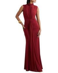 Reiss - Sheer Ruched Maxi Dress - Lyst