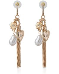 BCBGeneration - Multi-charm Tassel Drop Earrings - Lyst