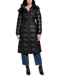 Guess - Faux-fur Trim Hooded Maxi Puffer Coat - Lyst