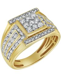 LuvMyJewelry - Iced Hammer Natural Certified Diamond 1.55 Cttw Round Cut 14k Gold Statement Ring - Lyst