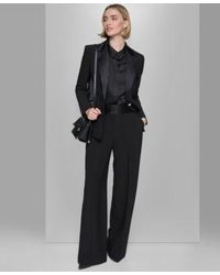 Karl Lagerfeld - One Button Tuxedo Jacket Long Sleeve Blouse Tuxedo Pants - Lyst