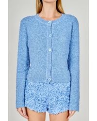 Endless Rose - Textured Buttoned Sweater Cardigan - Lyst