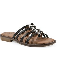 White Mountain - Mazy Slip-on Flat Sandals - Lyst