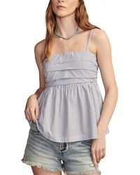 Lucky Brand - Cotton Ruched Poplin Tube Top - Lyst
