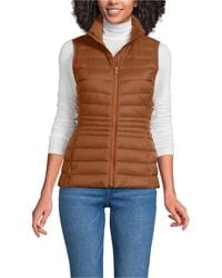 Lands' End - Petite Wanderweight Packable Down Vest - Lyst