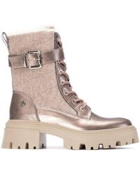 Xti - Patent Leather Combat Booties By - Lyst