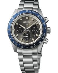 Seiko - Solar Chronograph Prospex Speedtimer Stainless Steel Bracelet Watch 41mm - Lyst