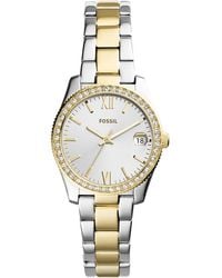 Fossil - Scarlette Mini Quartz Stainless Steel Three-hand Watch - Lyst