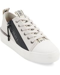 DKNY - Chaney Lace-up Zipper Sneakers - Lyst