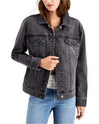 macy's style and co jean jacket