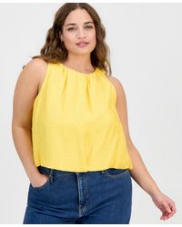 On 34th - Trendy Plus Solid Bubble-hem Round-neck Tank - Lyst