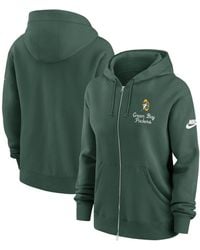 Nike - Bay Packers Phoenix Rewind Full-zip Hoodie - Lyst