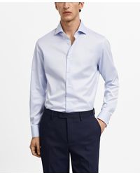Mango - Twill Fabric Cufflinks Detail Slim-fit Dress Shirt - Lyst