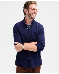 Club Room - Knit Button-up Long-sleeve Shirt - Lyst