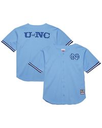 Mitchell & Ness - Carolina Blue North Carolina Tar Heels Game Time Vintage Mesh Button Front Jersey - Lyst