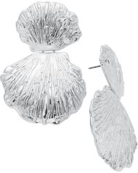 INC International Concepts - Silver-tone Double Shell Drop Earrings - Lyst