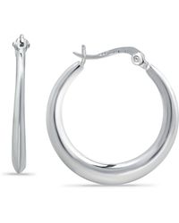 Giani Bernini Graduated Hoop Earrings In Sterling Silver, Created For Macy's - Metallic