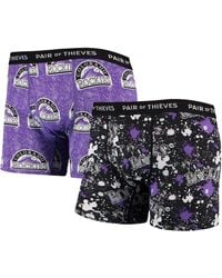Pair of Thieves - Black And Purple Colorado Rockies Super Fit 2-pack Boxer Briefs Set - Lyst