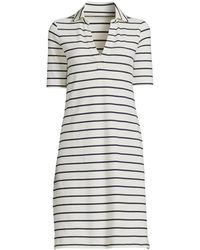 Lands' End - Starfish Elbow Sleeve Polo Dress - Lyst