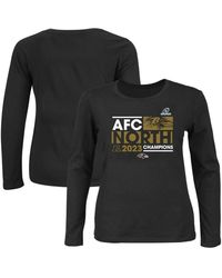 Fanatics - Baltimore Ravens 2023 Afc North Division Champions Plus Size Conquer Long Sleeve Crew Neck T-shirt - Lyst