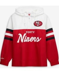 Mitchell & Ness - San Francisco 49ers Head Coach Anorak Quarter-zip Windbreaker Jacket - Lyst