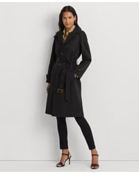 Lauren by Ralph Lauren - Single-breasted Belted Trench Coat - Lyst