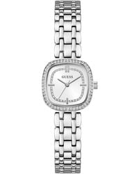 Guess - Quartz Silver-tone Stainless Steel Analog Watch - Lyst