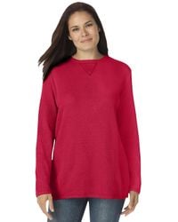 Woman Within - Within Waffle Thermal Sweatshirt - Lyst