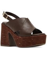 Madden Girl - Terrific Crisscross Platform Slingback Sandals - Lyst