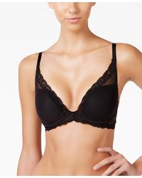Natori - Feathers Lace Contour Underwire Plunge Bra 730023 - Lyst