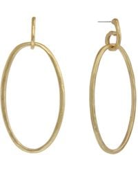 The Sak - Gold-tone Oval Drop Earrings - Lyst
