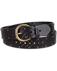 Levi's - Studded Fully Adjustable Perforated Leather Belt - Lyst