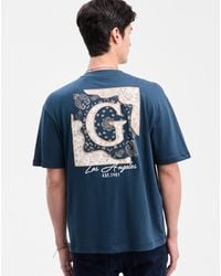 Guess - Embroidered Paisley Logo T-shirt - Lyst