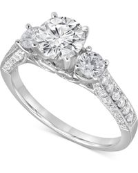 Macy's - Diamond Three Stone Engagement Ring (1-3/4 Ct. T.w. - Lyst