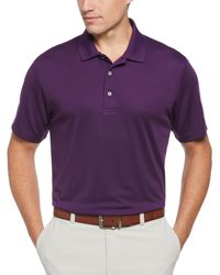 PGA TOUR - Airflux Solid Mesh Short Sleeve Golf Polo Shirt - Lyst