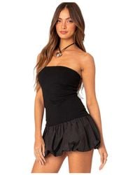 Edikted - Bubble Skirt Ribbed Mini Dress - Lyst