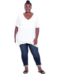 Avenue - Plus Size Tall Denim Girlfriend Stretch Jean - Lyst