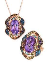 Le Vian - Crazy Collection Multi Gemstone Nude Diamond Statement Ring Pendant Necklace Collection In 14k Rose Gold - Lyst
