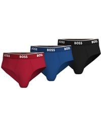 BOSS - Boss By 3-pk. Power Stretch Assorted Color Solid Briefs - Lyst
