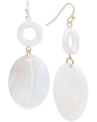 Style & Co. - Gold-tone Rivershell Statement Earrings - Lyst