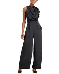 macys womens black jumpsuits