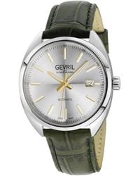 Gevril - Five Points Swiss Automatic Leather Strap Watch - Lyst