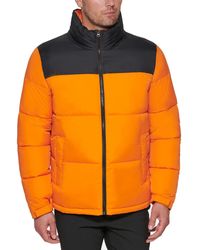 Club Room - Colorblocked Quilted Full-zip Puffer Jacket - Lyst