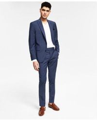 Bar Iii Slim-fit Textured Linen Suit Separate Jacket, Created For