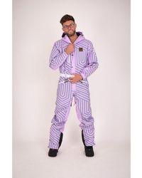 OOSC - Fall Line Purple & Grey Ski Suit - Lyst