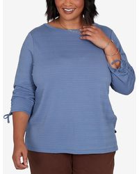 Ruby Rd. - Plus Size Ottoman Boat Neck 3/4-sleeve Top - Lyst