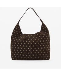 Mango - Eyelets Detail Suede Shopper Bag - Lyst