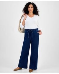 Style & Co. - Pull-on Wide-leg Jeans - Lyst