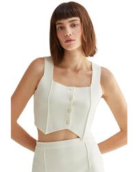 Crescent - Charlotte Jacquard Knit Vest Top - Lyst
