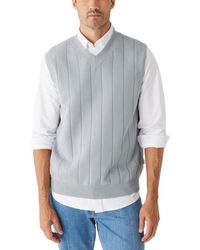 Frank And Oak - Cotton V-neck Sweater Vest - Lyst